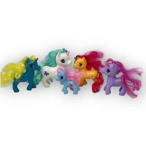 My Little Pony Fakie Cutie Unicorn Lot of 5 Vintage Clone Toy Horse